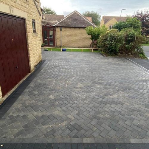 granite block paving steps channel drainage wakefield