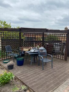 porcelain patio fencing installation 01 1