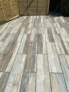 porcelain patio fencing installation 05