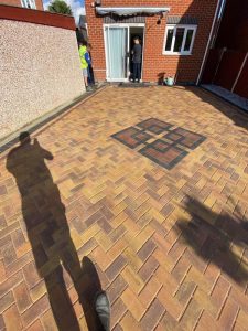 garden excavation bracken paving