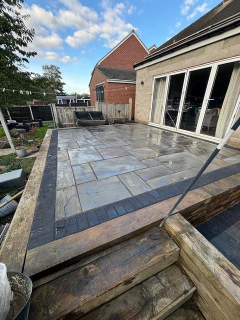 sorrento cobble driveway new patio barnsley 07