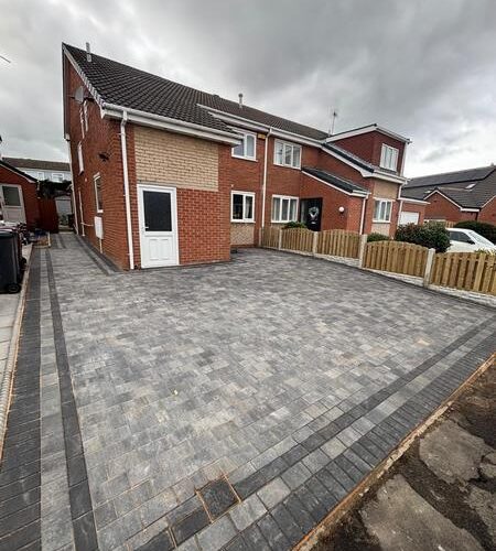 new fencing and premia 60 block paved driveway wath upon dearne rotherham 03