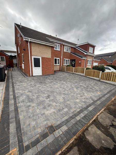 new fencing and premia 60 block paved driveway wath upon dearne rotherham 03