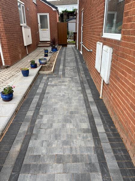 new fencing and premia 60 block paved driveway wath upon dearne rotherham 04